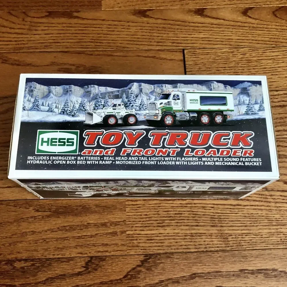 Hess Toy Truck 2008 Semi Trailer Front Loader Construction Set Lights NWT